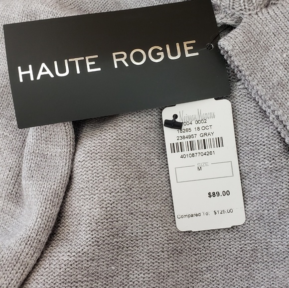 Haute Rouge open back grey sweater medium - Picture 8 of 8